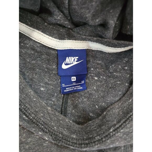 Nike Heather Black Just Do It Logo long T-Shirt relaxed lounge wear workout - Picture 4 of 5